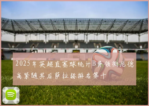 2025年英超直塞球统计B费领衔厄德高紧随其后萨拉赫排名第十